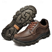 economico Sneakers da uomo-scarpe da ginnastica da uomo con lacci color cuoio e suola in gomma antiscivolo, comode e traspiranti per avventure all&#039;aria aperta e abbigliamento casual da giorno