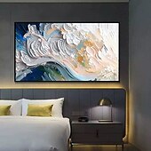 billiga Abstrakta målningar-handgjord oljemålning canvas väggkonst dekoration modern abstrakt 3d palettkniv för heminredning rullad ramlös osträckt målning