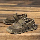 זול סנדלים חיצוניים-סנדלי גברים - עיצוב רשת נושם, סגנון נינוח לנסיעות יומיות והרפתקאות חוצות קלות