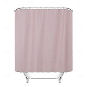 economico Tende doccia-Tende da doccia per bagno tenda da doccia in poliestere con motivo a strisce in tessuto waffle e occhielli in metallo e ganci in plastica 180cm*180cm (70&quot;*70&quot;)