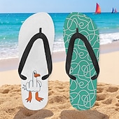 お買い得  グラフィックプリントシューズ-グースデザインとロープ柄のメンズビーチサンダル - ビーチや夏のアクティビティにリラックスしたビーチスタイルを演出します。