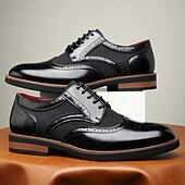 abordables Officiel-Chaussures derby brogue en similicuir beige pour homme – des chaussures de bal sophistiquées pour des célébrations élégantes