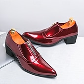 preiswerte Formell-glänzend blaue Lackleder-Abendschuhe für Herren mit Reißverschluss - trendige Tanzschuhe für besondere Anlässe
