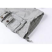 baratos Clássico-Homens Shorts táticos Capri Cargo Shorts Bermuda Cargo Calção Shorts de Trilha Botões Bolso multi Tecido Vestível Comprimento da panturrilha Ao ar livre Diário Acampar e Caminhar Moda Clássico Preto