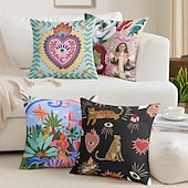 abordables Taies d&#039;Oreiller-Housse de coussin décoratif en forme de cœur 1PC housse de coussin carrée douce pour canapé pour chambre salon canapé chaise