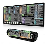 お買い得  家庭用品-Excel チートシート デスクマット、ショートカット付き XL マウスパッド、31.5&quot;x11.8&quot; または 35.4&quot;x15.7&quot;、デスクプロテクター、滑り止め、防水、オフィスワーク &amp;プロフェッショナル向けのゲーム、生産性ギフト &amp;学生