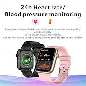 abordables Montres connectées-QX7 Montre intelligente 1.85 pouce Smartwatch Montre Connectée Bluetooth Rappel sédentaire Réveil Calendrier Compatible avec Smartphone Femmes Hommes Rappel de Message Podomètre Cadran de montre