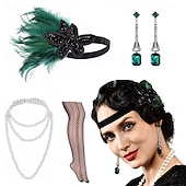 billige Tilbehør og mer-Den store Gatsby Flapperpannebånd i 1920-stil Den store Gatsby Kontor / Bedrift Glitrende glitter Krystall / Rhinstein Dame Karneval Maskerade Tilbake til Skolen Festkveldsklær Maskerade Festival