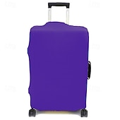 abordables almacenamiento de equipaje y viajes-Funda protectora para equipaje, funda elástica duradera de color sólido para maleta de viaje, funda de dacrón plegable lavable y a prueba de polvo para equipaje de mano. &amp;equipaje facturado