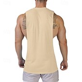 cheap Tank Tops-Men&#039;s Tank Top Vest Top Undershirt Sleeveless Shirt Sleeveless Crew Neck Summer Print Fashion Designer Basic Classic Vacation Street Going out Black White Pink Top Tee for Men
