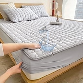 abordables Parures de draps-Housse de lit protectrice imperméable Queen Full King protège-matelas ajusté drap imperméable protecteur housse de matelas en taffetas shaggy ultra douce et confortable anti-acariens