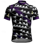 billiga Tröjor för män-Herr Cykeltröja Kortärmad Cykel T-shirt Tröja med 3 bakfickor Bergscykling Andningsfunktion Snabb tork Anatomisk design Uppsugande Vinrött Svart Blå Grafisk Lutning sporter Kläder
