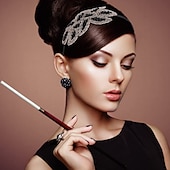 olcso Kiegészítők és még sok más-1920-as évek A nagy Gatsby Felszerelések Flapper fejpánt Fülbevaló Biserna ogrlica A nagy Gatsby Flapper lány Retro Csillogó glitter Kristály / Strassz Női Farsang Álarcos mulatság Tini Party estélyi