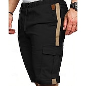 economico Classico-Per uomo Pantaloncini cargo Shorts Pantaloncini Estivi Coulisse Elastico in vita Multi-tasche Semplice Comodità Indossabile Lunghezza al ginocchio All&#039;aperto Sport Quotidiano Moda Casual Nero Cachi