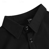 economico Strada-Per uomo Camicia Camicia di lino Camicia Estiva Abbigliamento da spiaggia Camicia casual Camicia con Bottoni Semplice Casuale Quotidiano Nero Bianco Blu Cachi Manica Lunga Collo ripiegato Primavera