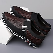 billige Uformelt-svarte slip-on joggesko for menn med teksturert design – komfortable sko for fritids- og hverdagsbruk