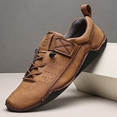 preiswerte Sneaker für Herren-Braune Casual-Sneaker für Herren – vielseitige Schlupfschuhe aus weichem Leder für Komfort im Alltag