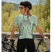 ieftine Tricouri pentru femei-Pentru femei Jersey de ciclism Manșon scurt Bicicletă Jerseu Topuri cu 3 buzunare spate Respirabil Uscare rapidă Confortabil la umezeală Dungi reflectorizante Verde Sport Îmbrăcăminte