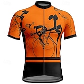 abordables Maillots pour hommes-Homme Maillot de cyclisme Manche Courte Cyclisme T-shirt Maillot avec 3 poches arrière VTT Vélo tout terrain Respirant Séchage Rapide Design Anatomique Évacuation de l&#039;Humidité Jaune Rouge Bleu