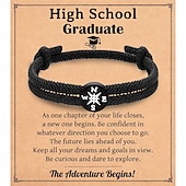 cheap Graduation Season-2 PC Cross Braided Rope Bracelet for Men Boys Christmas Valentines Graduation Easter Christian Baptism Gifts Couple