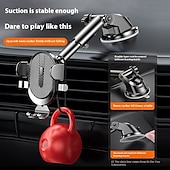 abordables Supports de voiture-Support de téléphone portable ABS pour tableau de bord de voiture - Support pivotant étanche avec ventouse pour clip de navigation multifonction automatique compatible avec les smartphones de taille 4