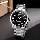 economico Orologi meccanici-Orologio Meccanico Automatico da Uomo - Orologio Moda Casual d&#039;Affari con Calendario Luminosa