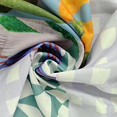 tanie Damskie topy z grafiką-Damskie Koszula Bluzka Prążki Nowoczesny Boho Długi rękaw Kołnierzyk koszuli Zwykłe topy Codzienny Święto Wyjściowe Guziki Biały Fioletowy Lato