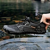 voordelige Herensneakers-Voor heren Sneakers Rivierschoenen Canyoning Casual Dagelijks PU Leder Netstof Ademend Comfortabel Anti-slip Veters Zwart Bruin Groen Zomer Lente