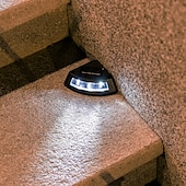 cheap Outdoor Wall Lights-4 Pcs Solar Step Ground Light Solar Step Stair Decor Garden Lights Trail Light Outdoor Waterproof Yard Guide Light
