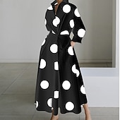 Damen Hemdblusenkleid Freizeitkleid Swingkleid Maxi Langes Kleid Outdoor Büro Urlaub Basic Modern Hemdkragen Geraffte Tasche Langarm Sommer Frühling Herbst 2023 Regular Fit Schwarz Armeegrün preiswerte schwarzes Maxikleid-Damen Hemdblusenkleid Freizeitkleid Swingkleid Maxi Langes Kleid Outdoor Büro Urlaub Basic Modern Hemdkragen Geraffte Tasche Langarm Sommer Frühling Herbst 2023 Regular Fit Schwarz Armeegrün