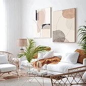 preiswerte Abstrakte Gemälde-Ölgemälde handgemaltes abstraktes Ölgemälde Wabi Sabi Wandkunst 2er-Set beige abstrakte Malerei auf Leinwand ein Paar beige Textur Gemälde Wandkunst neutrale abstrakte Malerei Wandkunst Boho
