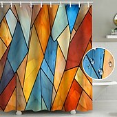 billige Dusjforheng-Dusjforheng med kroker 180cm*180cm(70&quot;*70&quot;) polyester vaskbar vanntett mønster baderoms badekar dekor abstrakt