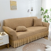 abordables Housse de canapé-Housse de canapé avec jupe, housse de canapé durable et hautement élastique, luxueuse, lavable en machine, protection de meubles