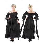 economico Vestiti-Retrò Vintage Rococò Punk &amp; Gotico Vestito Abito ispirato alla Reggenza Manica a Campana Manica a Palloncino Vichingo Elfico Costume Per donna Celtico Costumi da pirata Fantasia Halloween Carnevale