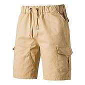 economico Classico-Per uomo Pantaloncini cargo Shorts Pantaloncini Estivi Coulisse Elastico in vita Multi-tasche Semplice Comodità Indossabile Lunghezza al ginocchio All&#039;aperto Sport Quotidiano Moda Casual Nero Blu