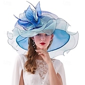 halpa Juhlahatut-naisten hatut headband hiusneula organza fascinator kirkkohattu kukka teejuhlat häähattu