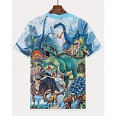 voordelige Jongens 3D Dieren-Jongens 3D Dinosaurus T-shirt Korte mouw Zomer Lente Modieus Basic Kinderen 4-12 jaar Strakke ronde hals Buiten Casual Dagelijks Normale pasvorm