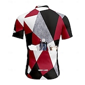 preiswerte Radtrikot Herren-Herren Radtrikot Kurzarm Fahhrad T-Shirt Trikot Oberteil mit 3 Gesäßtaschen UV-beständig Atmungsaktiv Schnelltrocknend Frontreißverschluss Rot Sport Bekleidung