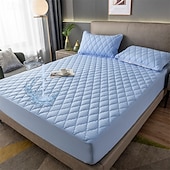 cheap Sheets &amp; Pillowcase-Queen Full King Protective Bed Cover Waterproof Mattress Protector Quilted Fitted Mattress Pad Bed Protector Elastic Thick Anti-slip Fitted Sheet with Deep Pocket Noiseless Hypoallergy