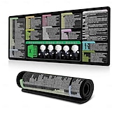 お買い得  家庭用品-Excel チートシート デスクマット、ショートカット付き XL マウスパッド、31.5&quot;x11.8&quot; または 35.4&quot;x15.7&quot;、デスクプロテクター、滑り止め、防水、オフィスワーク &amp;プロフェッショナル向けのゲーム、生産性ギフト &amp;学生