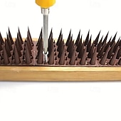 billiga Djurstöd och vård-9,8 fot 4 rader anti-stick anti-stick anti-duva anti-stöld vapen fågel spik fönsterbräda balkong blomkruka staket vägg fågel spik
