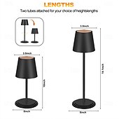 economico Luci decorative-1 lampada da scrivania in metallo RGB interamente in alluminio, con ricarica USB, per camera da letto, testiera del letto, atmosfera interna/esterna, luce touch dimmerabile, dimmerazione infinita