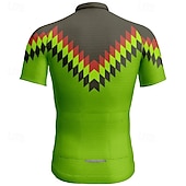 levne Pánské dresy-Pánské Cyklodres Krátký rukáv Kolo Tričko Dres se 3 zadními kapsami Horská cyklistika Prodyšné Rychleschnoucí Anatomický design Odvod Žlutá Červená Modrá Sportovní Oblečení