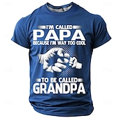 お買い得  メンズおもしろTシャツ-男性用 面白いスラング お父さん Tシャツ 半袖 Tシャツ 3Dプリント クルーネック シャツ ファッション 日常 カジュアル ストリート カジュアル 日常 ブラック ルビーレッド ブルー 夏 春 衣類 S M L XL XXL XXXL