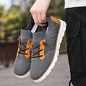 cheap Men&#039;s Sneakers-Men&#039;s Knit Athletic Sneakers – Lightweight Breathable Running and Walking Shoes for Gym, Work and Travel