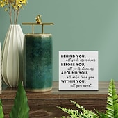 preiswerte Abschlusszeit-Abschluss Spruch Holzbox Schild Deko Schreibtischschild positiv hinter Dir all deine Erinnerungen Holzbox Blockschild rustikal Home Regal Wanddekoration Grad Geschenk