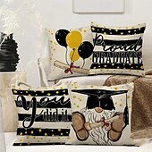 cheap Throw Pillows &amp; Covers-Graduation Decorative Toss Pillows Cover 4PC Best Graduation Gift Soft Square Couch Cushion Case Pillowcase for Bedroom Livingroom Sofa Chair