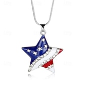  250-jähriges Jubiläum USA Halskette USA Flagge Lässig Erwachsene Herren Damen Fünfhundertjahrfeier Maskerade Unabhängigkeitstag / 4. Juli Festival Verkleiden