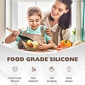 お買い得  調理器具-多機能スパチュラスプーン、12.2インチのシリコンサラダスパチュラ、木製ハンドル、キッチン用シリコン調理器具、マットな多機能シリコンスプーン、ミキシングスクープスクレープ用