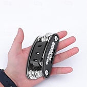 お買い得  手工具-16 in 1 ポータブル自転車修理ツールキット 六角レンチ ナット タイヤ ドライバー オートバイ 自転車修理ツール